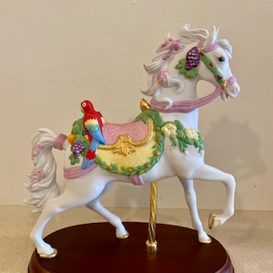 Lenox Carousel Horse 1992 Tropical 9"H 8.5"L