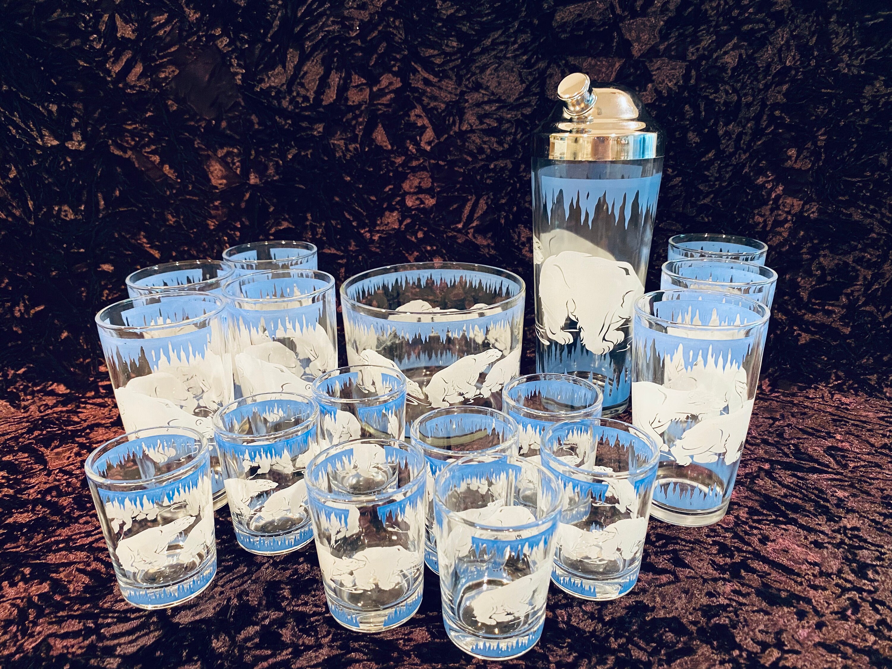 Hazel Atlas 1930s Polar Bear Cocktail Shaker Set 17 Pcs - Etsy