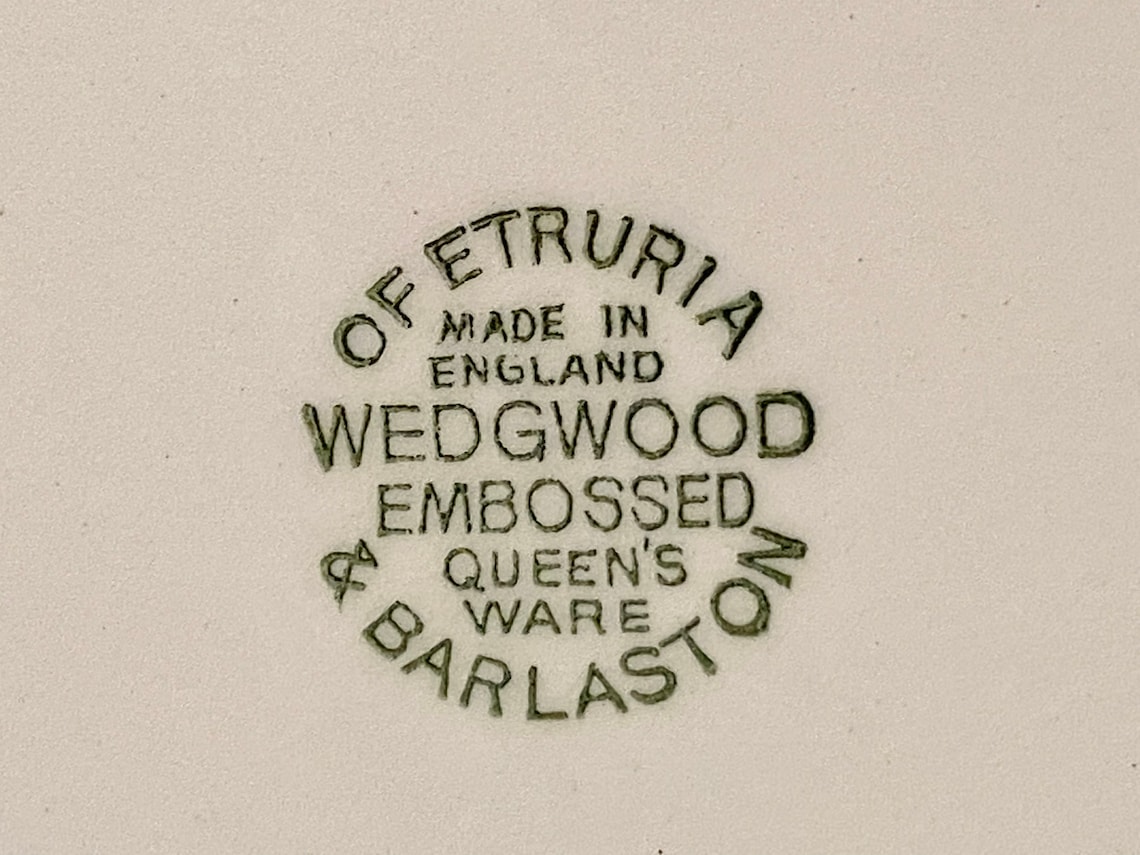 Wedgwood Markings Embossed Queen Ware