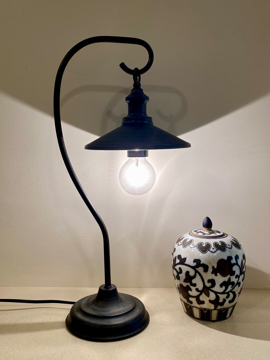 Vintage Industrial Metal Table Lamp 23.5h 11w Etsy