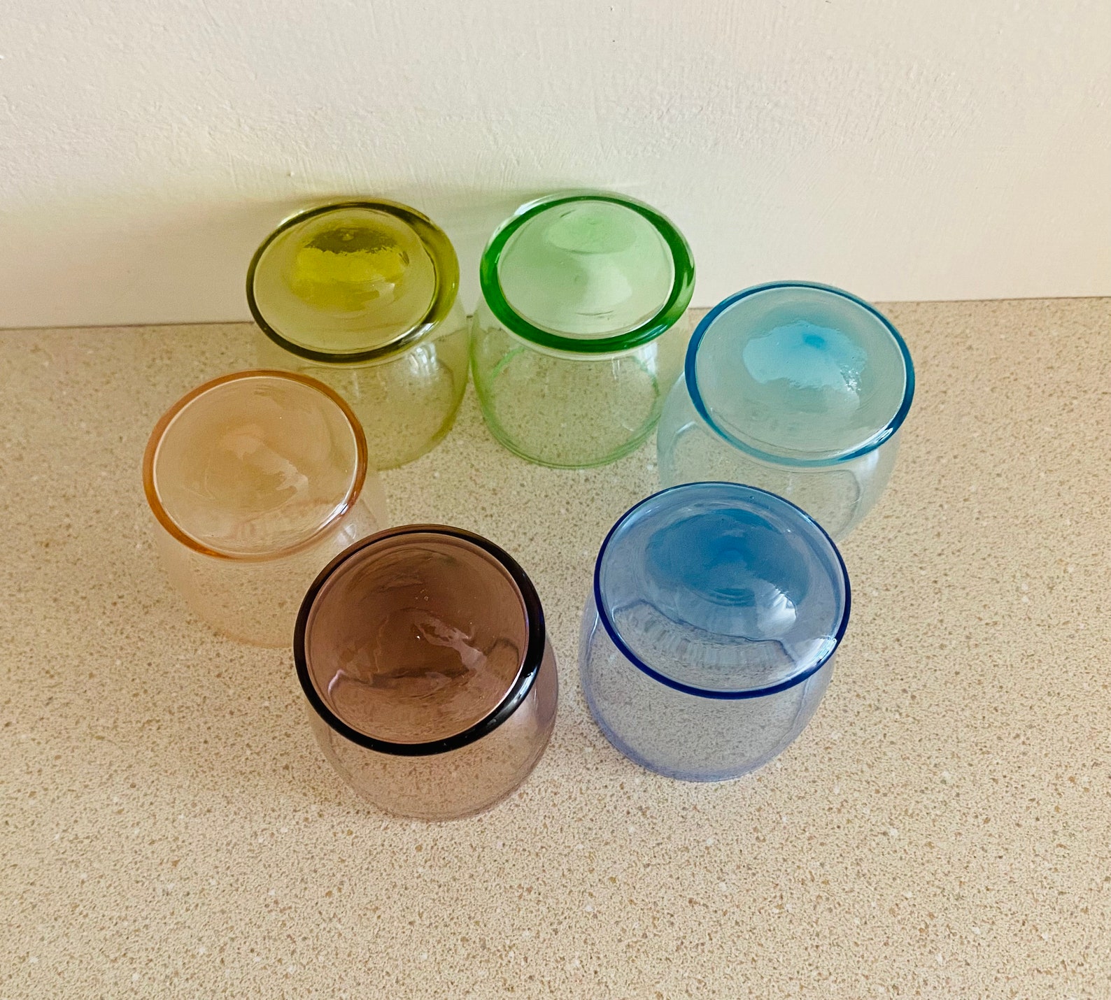 Set of 6 Circleware Multi Color Shot Glasses Etsy