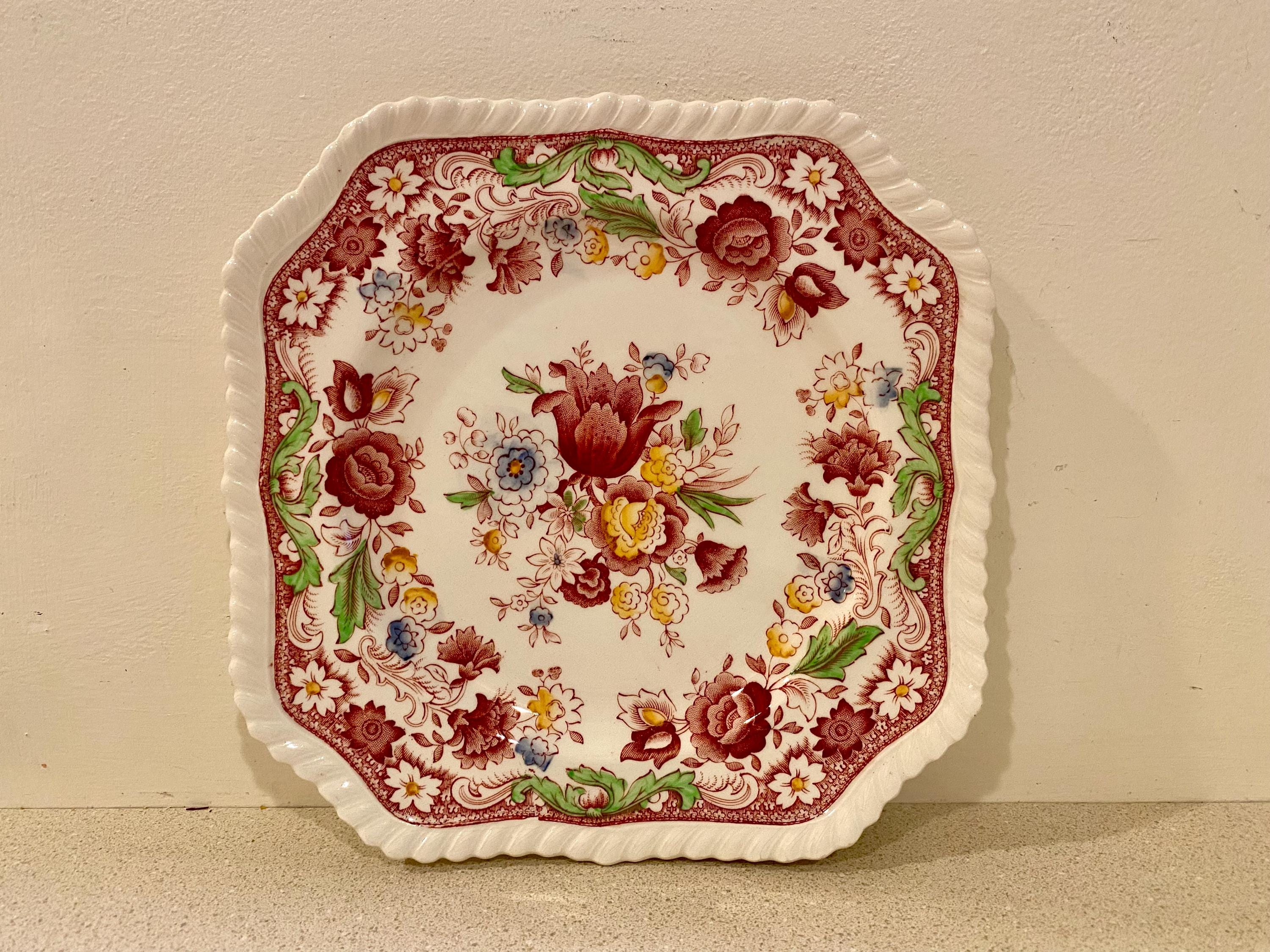 Winchester Johnson Bros Floral China Vintage Rope Edge Dinnerware