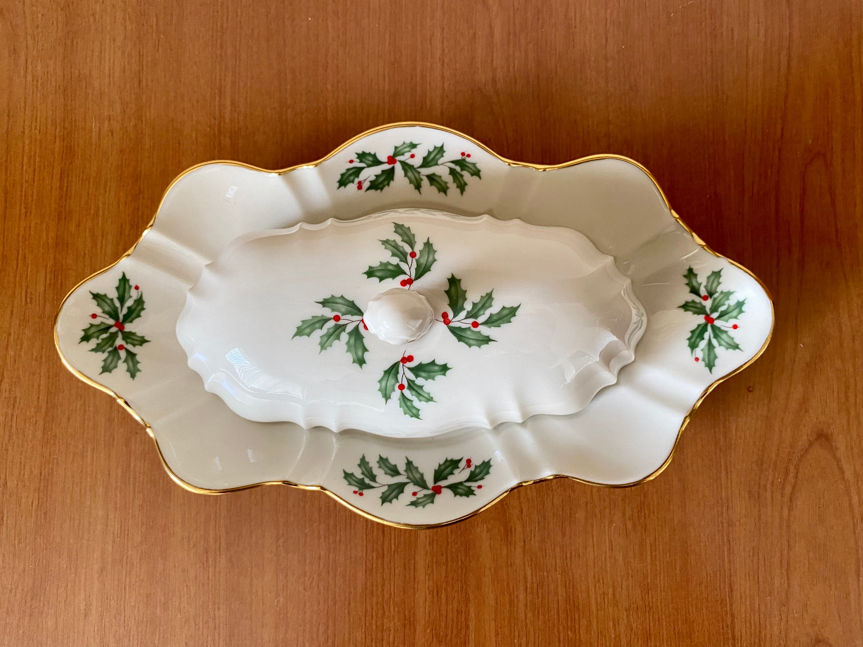 Lenox top butter dish