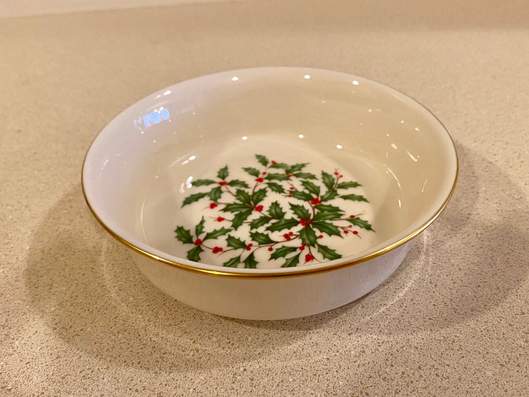 Lenox Holiday Dessert Berry Bowl Coup 1.5h 5.25w Etsy