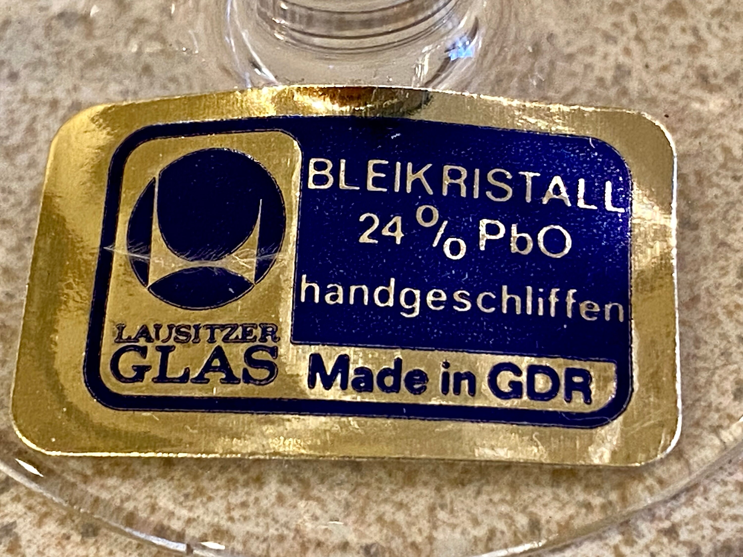 Vintage Bleikristall Lausitzer Lead Crystal Hand Crafted Decanter