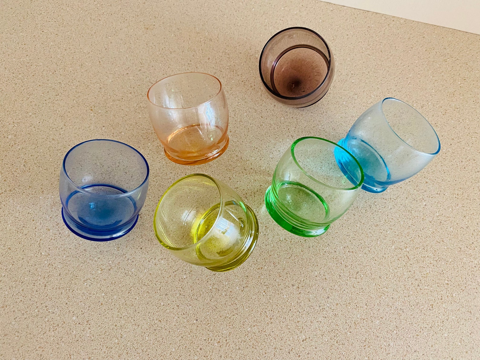 Set of 6 Circleware Multi Color Shot Glasses Etsy