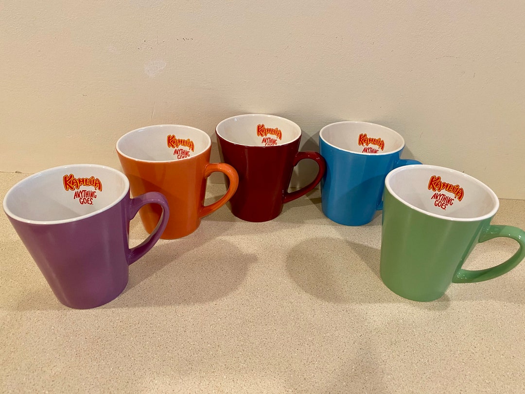 Vintage Kahlua anything Goes 16 Oz Multicolor Mugs Etsy