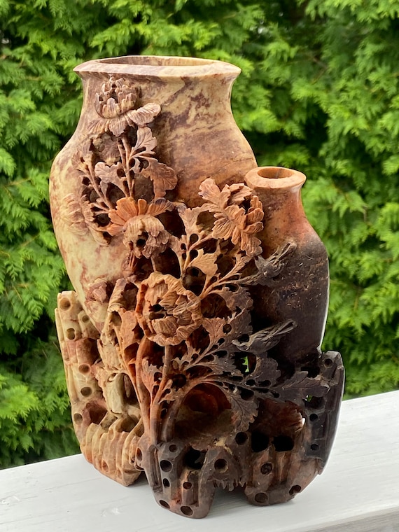Hand Carved Soapstone Vase Hand Carved Soapstone Vase