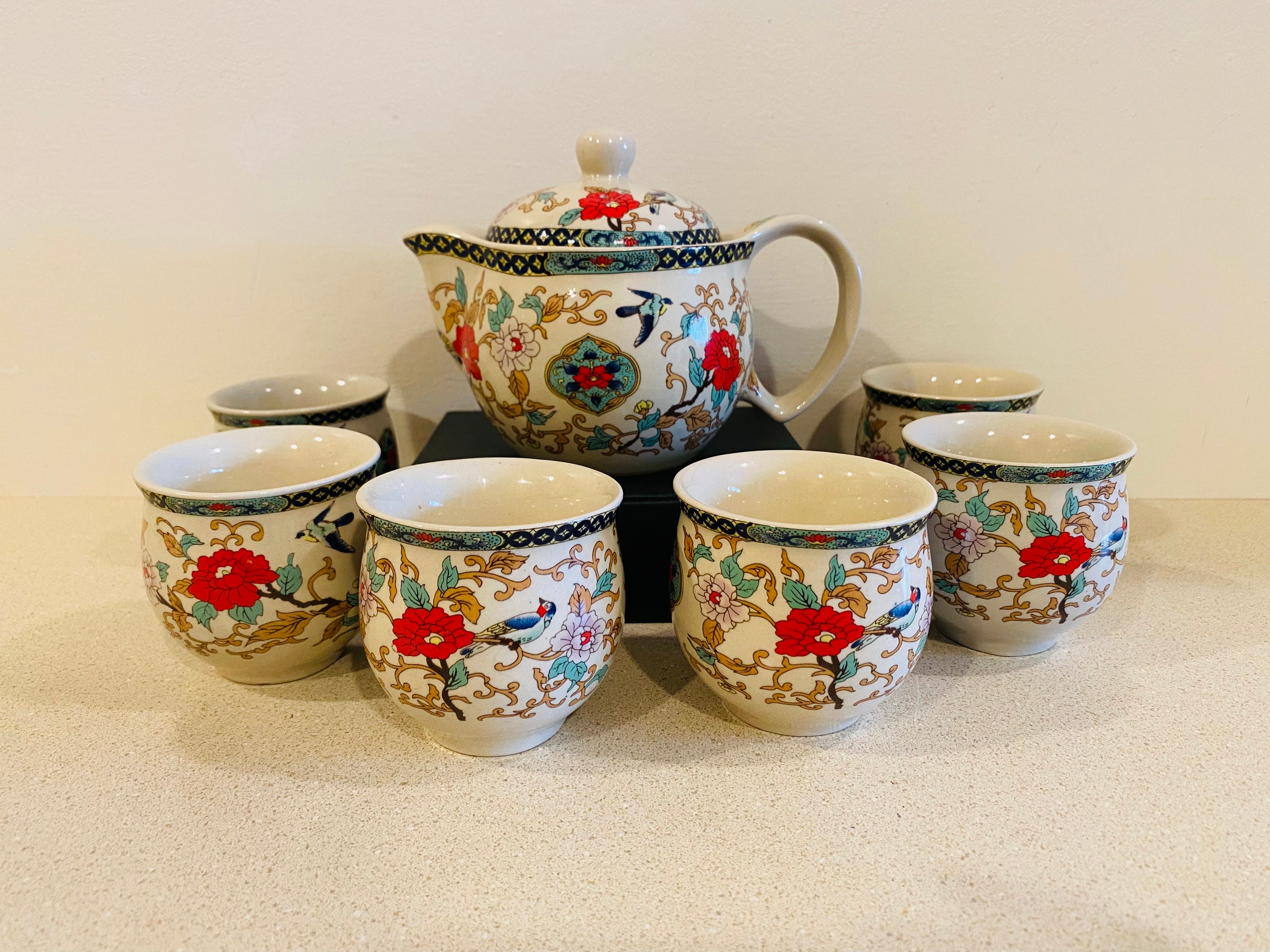Cute Fun Cat Kung Fu Tea Cup Household Tea Pot One Pot Four Cup Ceramic Tea  Set for office home restaurant cafe teahouse-Cute One Pot Four Cups Orange