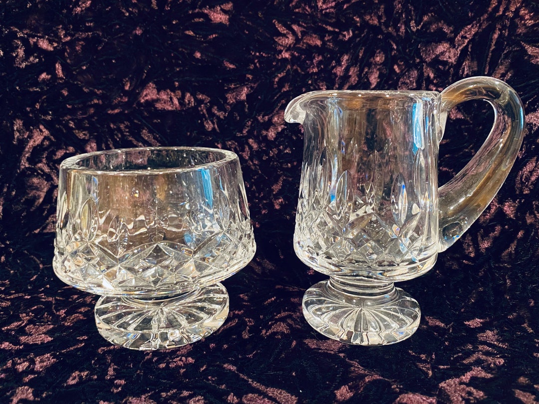 Vintage Waterford Crystal Open Footed Sugar Bowl and Creamer Etsy