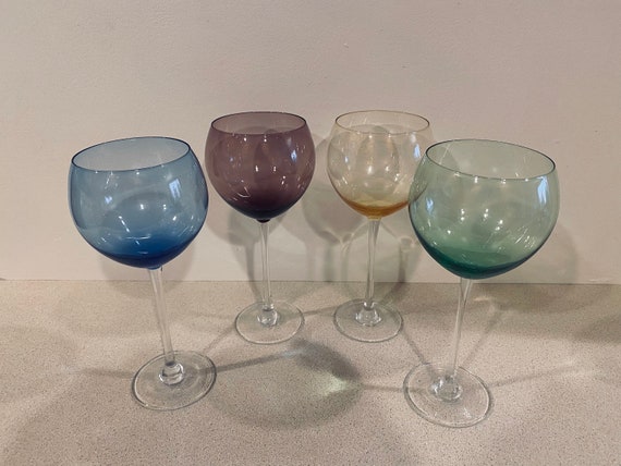 Set of 4 Lenox Tuscany Primavera Stemless White Wine Glasses Only 1 Set  Left Free Shipping 