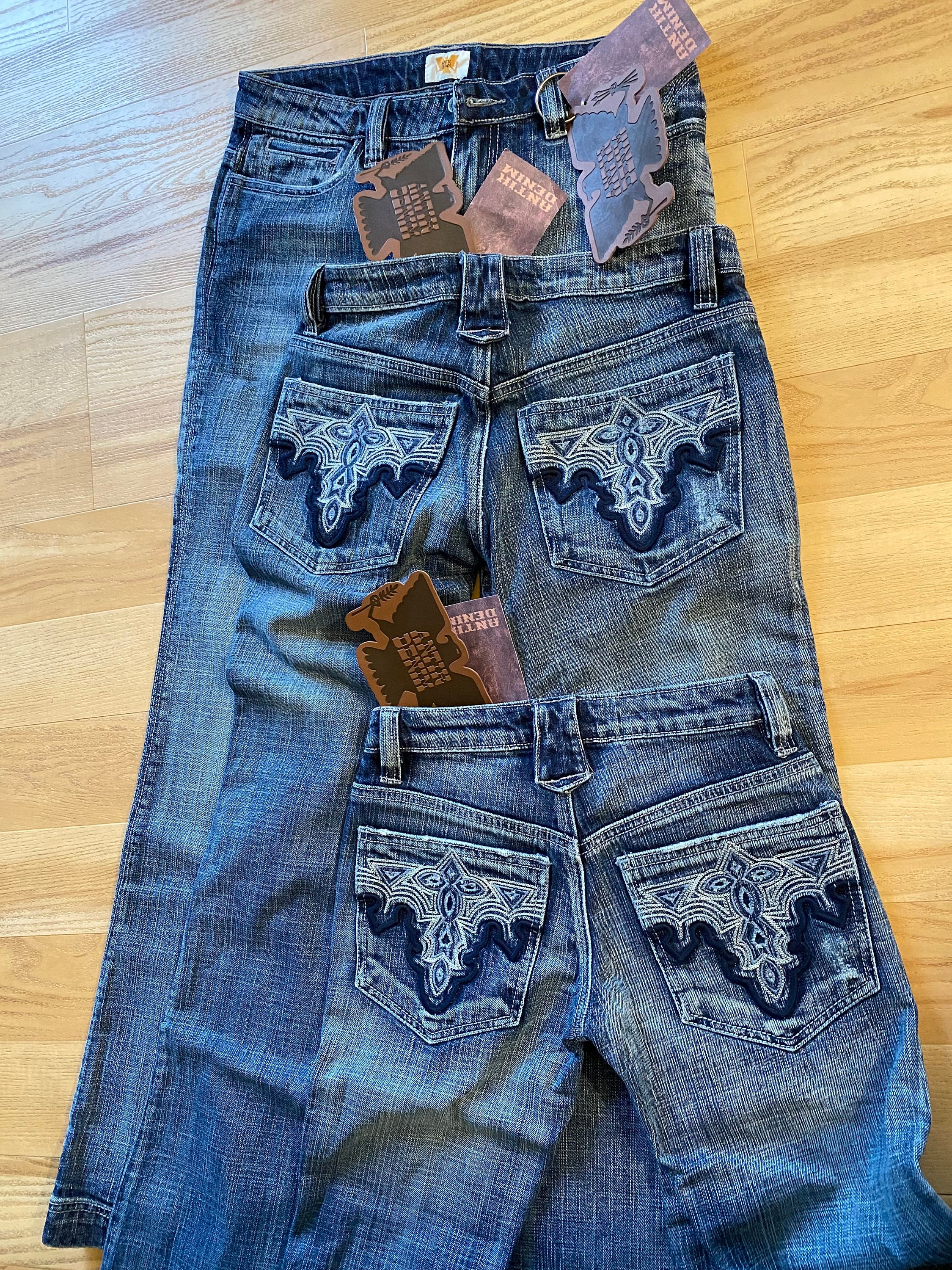 Antik Denim Embroidered Back Pockets Jeans New With Tags USA 