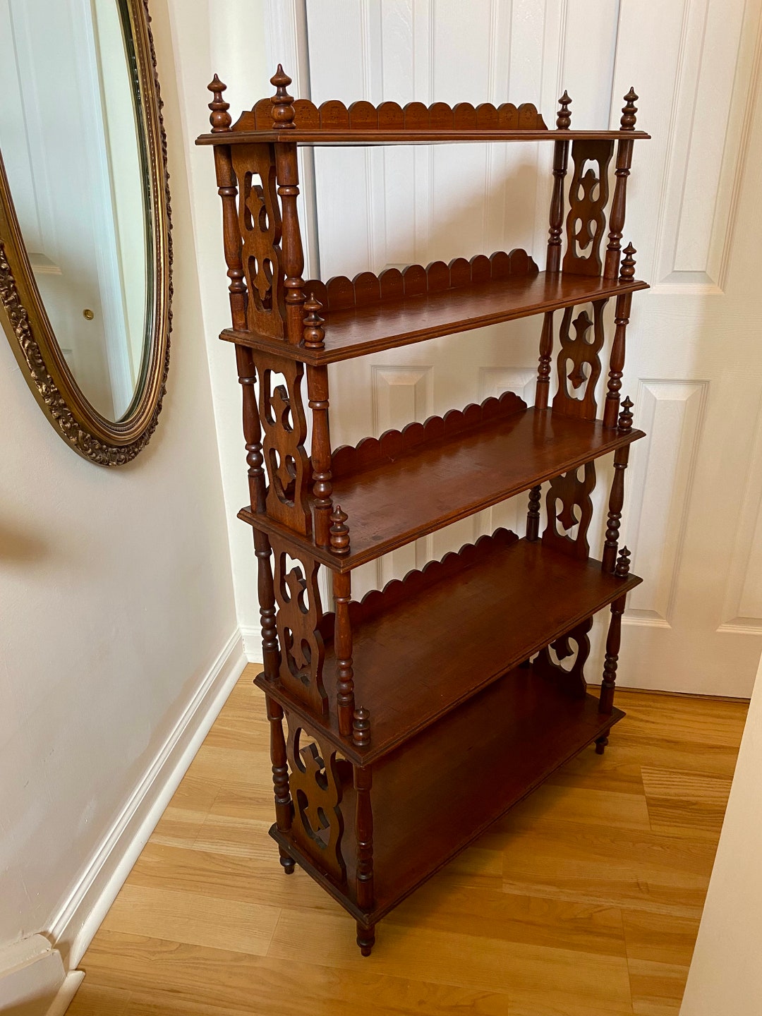 Antique Victorian Etagere Display Floor Standing Shelf With 5 Etsy