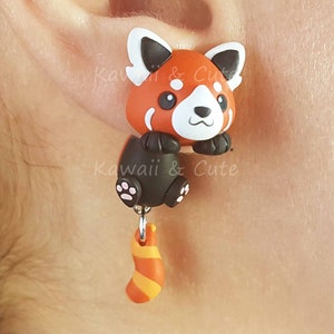 Red panda earrings Clearance