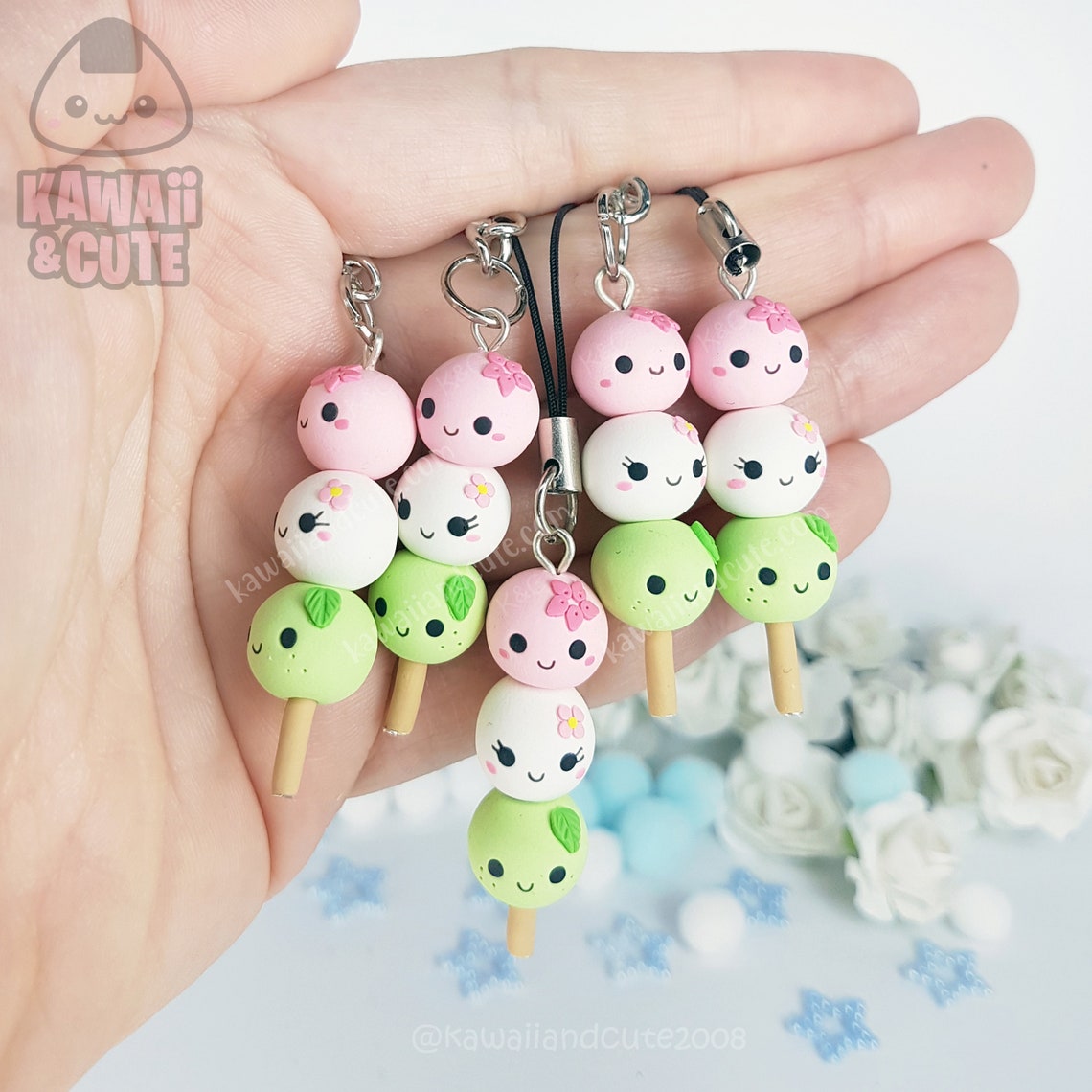 Japan Dango Keychain Cute Food Japanese Dango Cute Mochi Etsy