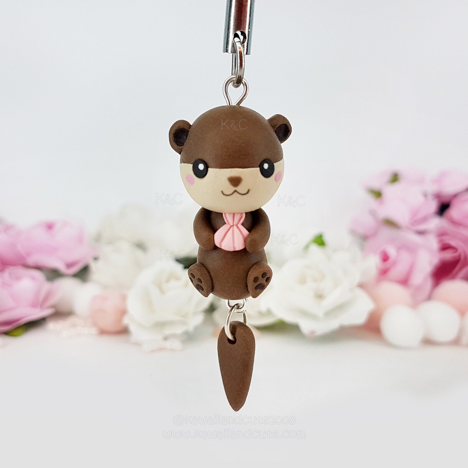 Kawaii Otter keychain Cute otter special gifts for sea world Etsy
