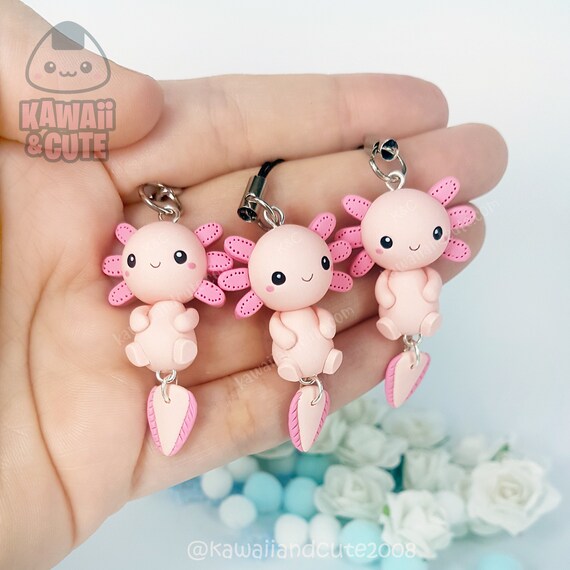 Kawaii Axolotl Cute Keychain Pink Axolotl Clay Charms Etsy Kawaii Axolotl Cute Keychain Pink Axolotl Clay Charms Etsy