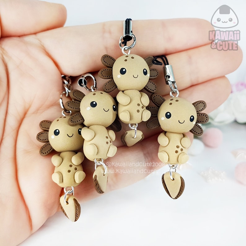 Wild Axolotl Cute Keychain Axolotl Clay Charms Axolotl - Etsy