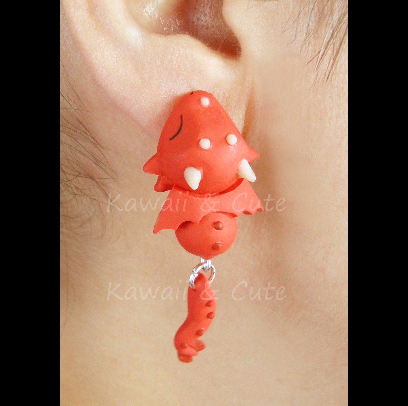 Cute dragon earrings deals