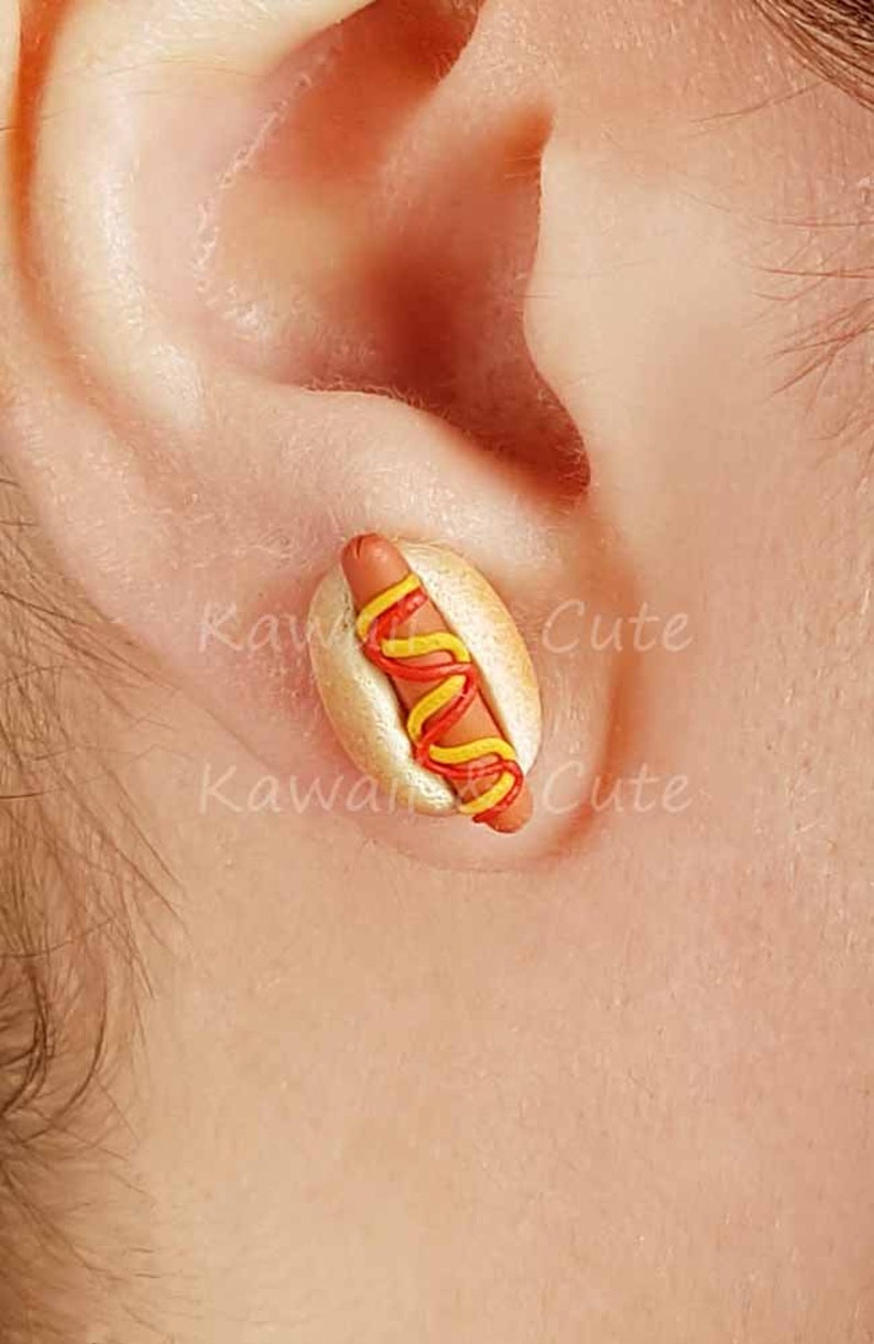 Hot Dog Earrings Kawaii Handmade and French Fries Earrings Etsy
