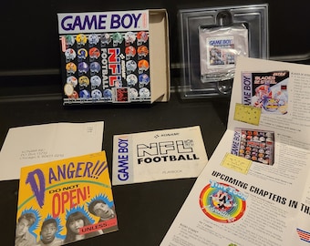 Vintage Konami NFL Football Nintendo Game Boy Complete - Authentic CARTRIDGE Game Gameboy, 1990