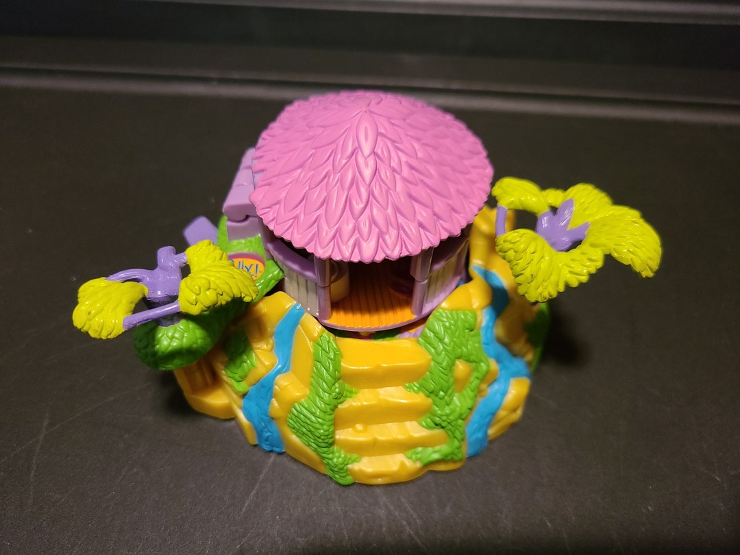 Vintage Mattel Polly Pocket Tropical Pets Set Playset, Jungle Hut 2000