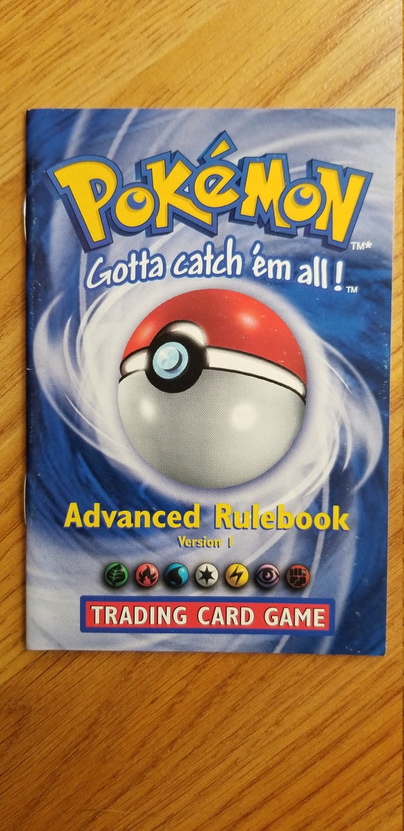 Original Vintage Pokemon Tcg Card Game Advanced Rulebook Version 1 Trading Rules Official Licensed Nintendo