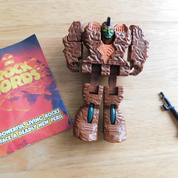 Vintage GoBots Rock Lords, Magmar, Complete 80s transformable Tonka Rock Toy Transformer