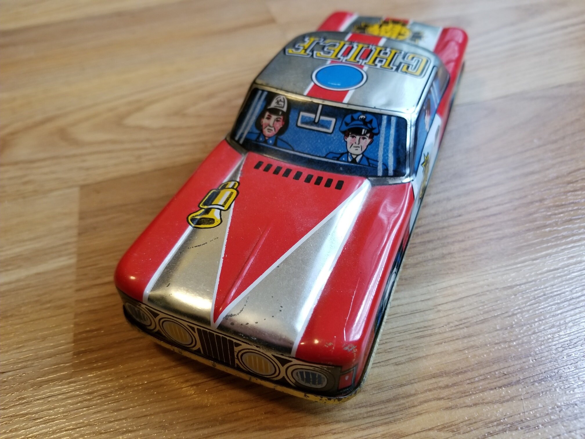 Vintage Tin Litho Toy Chief Fire Department Friction Car Made | Etsy