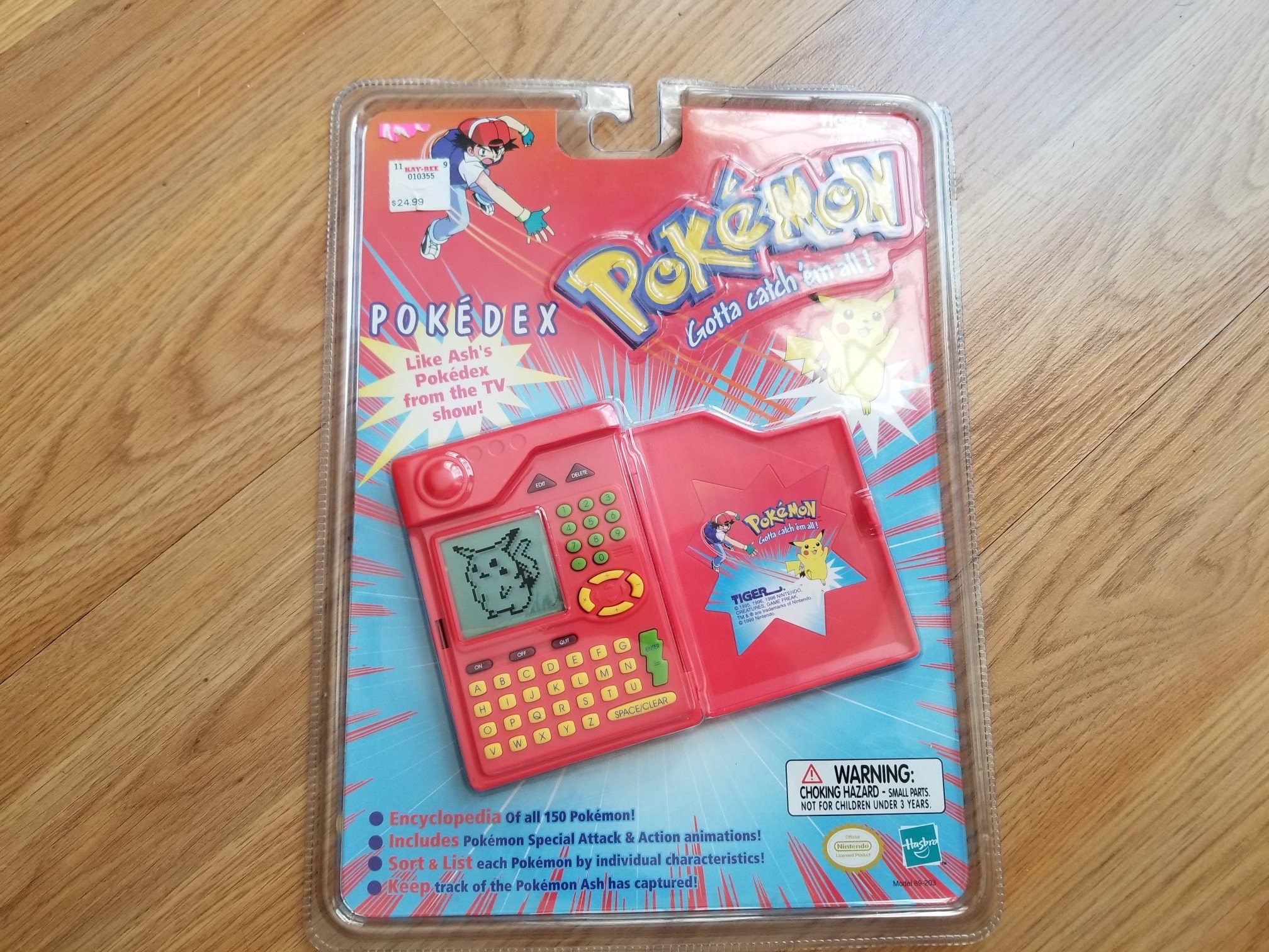 Pokedex Tiger Pokemon Organizer Talking Electronic Handheld Game Games