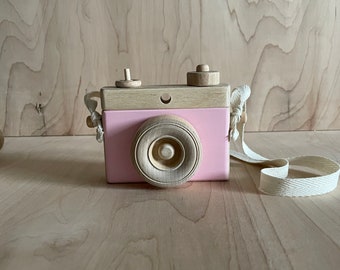 Wooden Camera, Pink wooden camera, Homemade, Wooden Toy Camera, Handcrafted, Imagination play, Nursery decor