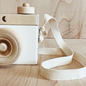 Wooden Camera, White Wooden Camera, Homemade, Wooden Toy Camera, Handcrafted, Imagination play, Nursery decor image 8