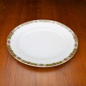 Bandeja ovalada de Limoges: Tressemanes & Vogt VRT4, Rosas rosas, Francia