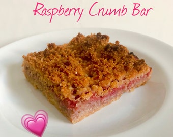 Keto Raspberry or Cherry Crumb Bars, Gluten Free