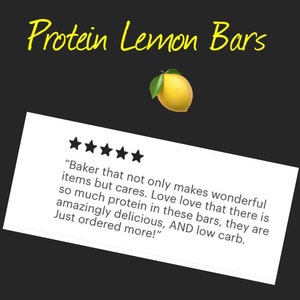 Dozen Low Carb Protein Lemon Bars, Gluten Free, 7 Flavors image 5