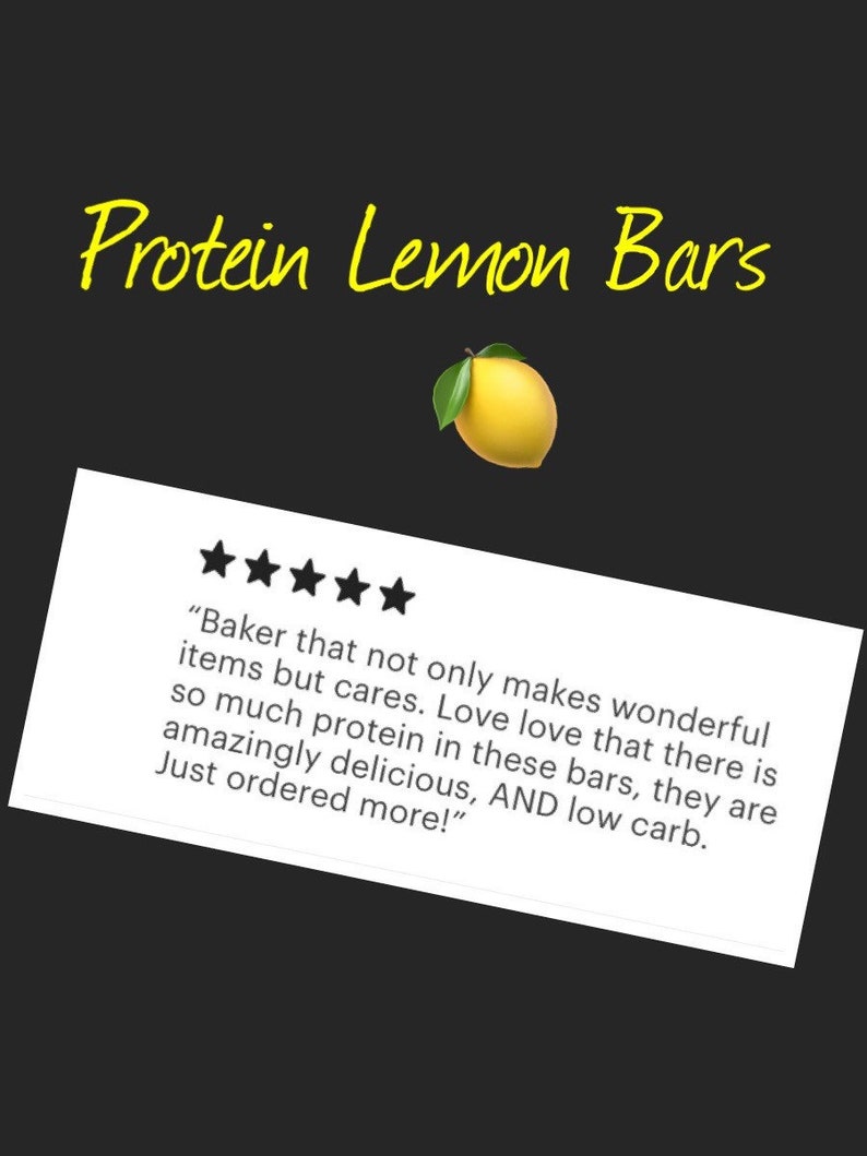 Dozen Low Carb Protein Lemon Bars, Gluten Free, 7 Flavors image 5