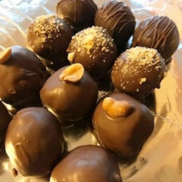 Dozen Low Carb Truffles, Fudge, Peanut Butter, Coconut, Almond Joy, Lime, Lemon, Peppermint