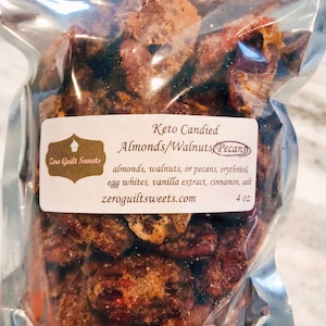 4 FLAVORS Almonds, Pecans, or Walnuts...Keto Candied, Keto Pumpkin Spiced, Keto Spiced, Keto Chocolate image 7