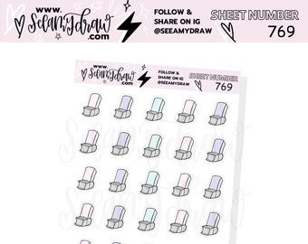 769 - Pastel Inhaler Planner Stickers | Memory Planner
