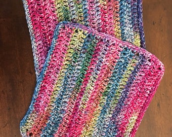 Crochet Cotton Dish Cloths - Set of 2