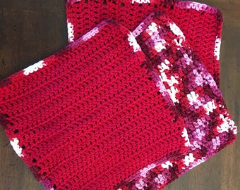Crochet Cotton Dish Cloths - Set of 3