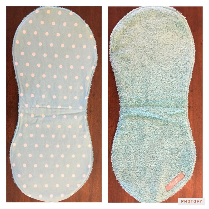 Navy Aqua Coral Girl Flannel Burp Cloths