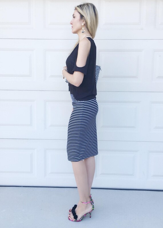 jupe rayures horizontales