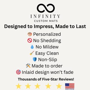 Custom Door Mat – Personalized Infinity Mat™, All-Weather Non-Slip, Durable & Fade-Resistant, Made in USA image 4