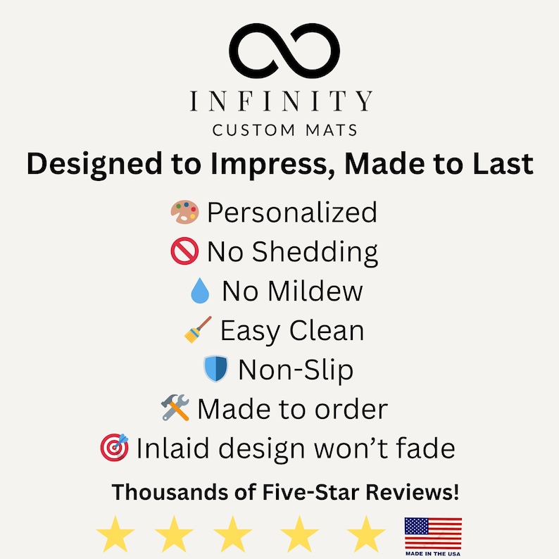 Custom Door Mat – Personalized Infinity Mat™, All-Weather Non-Slip, Durable & Fade-Resistant, Made in USA image 4
