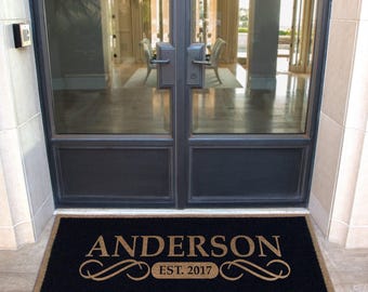 Custom Door Mat – Personalized Infinity Mat™, All-Weather Non-Slip, Durable & Fade-Resistant, Made in USA