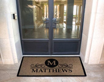Custom Door Mat – Personalized Infinity Mat™, All-Weather Non-Slip, Durable & Fade-Resistant, Made in USA