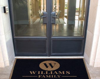 Custom Door Mat – Personalized Infinity Mat™, All-Weather Non-Slip, Durable & Fade-Resistant, Made in USA