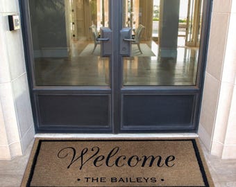 Custom Door Mat – Personalized Infinity Mat™, All-Weather Non-Slip, Durable & Fade-Resistant, Made in USA