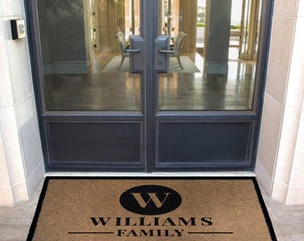 Custom Door Mat – Personalized Infinity Mat™, All-Weather Non-Slip, Durable & Fade-Resistant, Made in USA